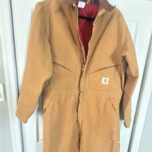 Carhartt mens 46 Tall Tan Insulated Coverall